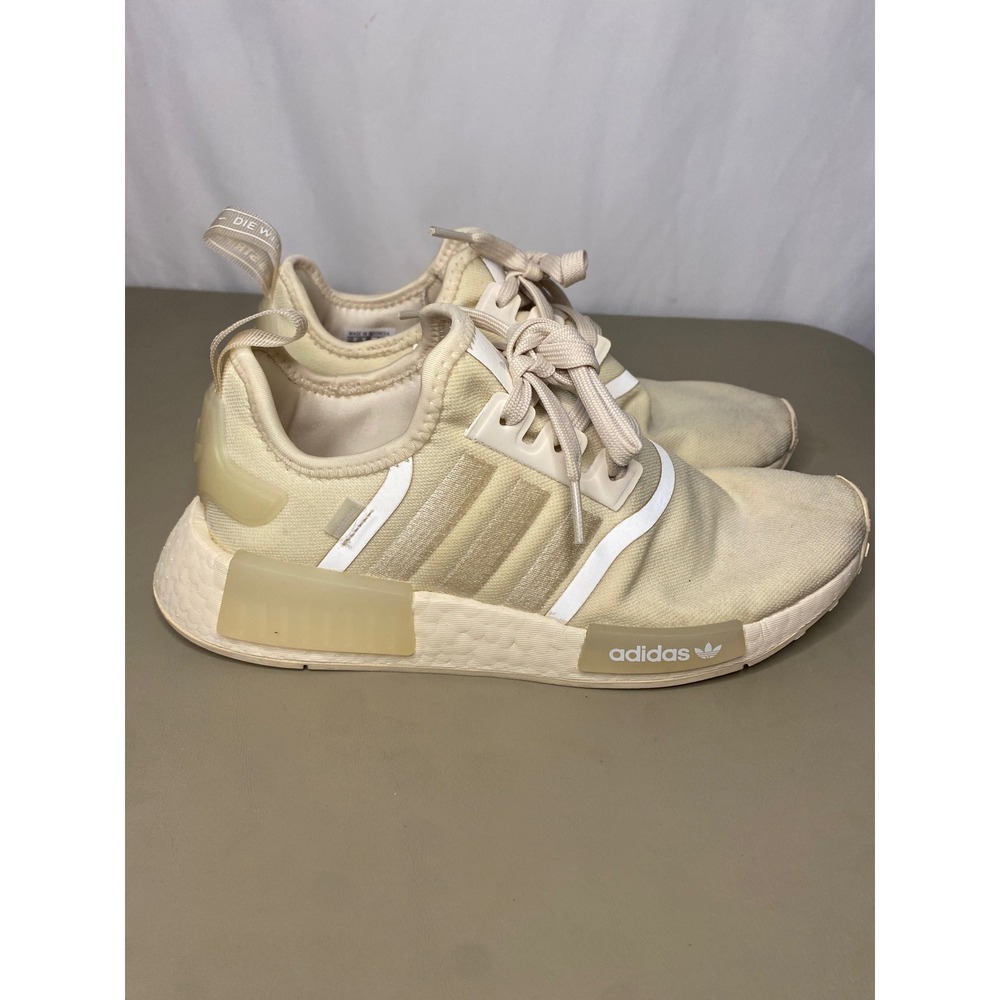 Adidas NMD_R1 V2 Women 7 Wonder White Sand Cream Sneakers Running Shoes - Picture 4 of 13
